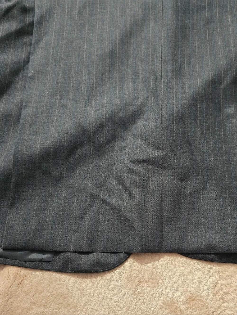 Armani Collezioni Dark Gray Pinstripe Wool Suit 56 R